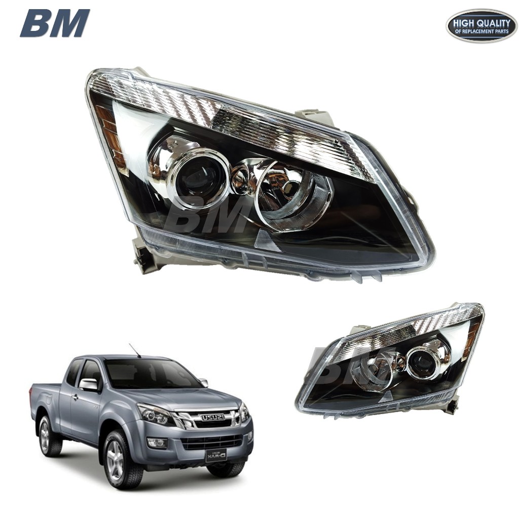 ไฟหน้า Isuzu Dmax 2012 ดีแม็ค โปรเจคเตอร์ D-Max ดีแม็ก 2012 2013 Projector  * โคมในดำ TH**