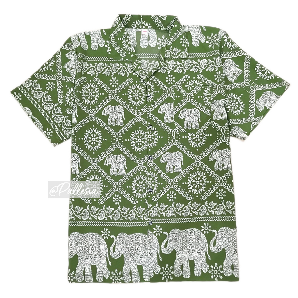 เสื้อลาย ไหมอิตาลี ลายโซ่ 7ไซส์ S-4XL งานไทย เสื้อเชิ้ตฮาวาย hw801 ราคา ถูกที่สุด ดีลบีเคเค แกลเลอรีภาพที่ 9