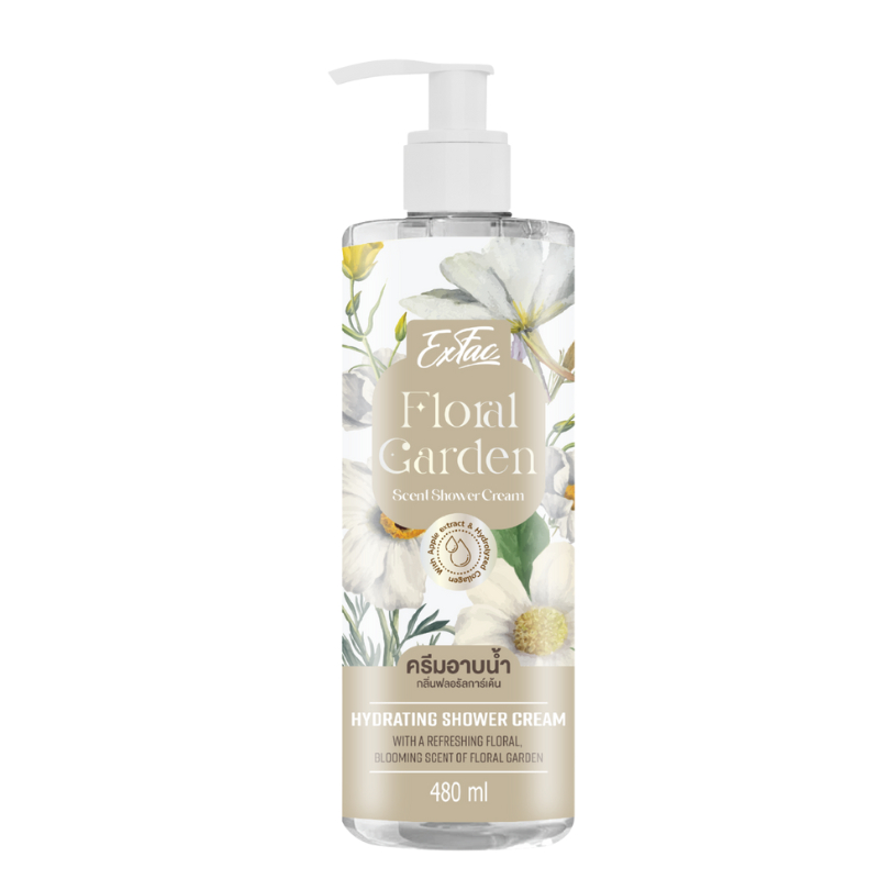 EXFAC Floral Garden Scent Shower Cream 480ml