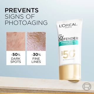 L'OREAL - Paris UV Defender Matte & Fresh (Green) 50 ml.
