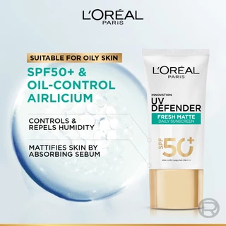 L'OREAL - Paris UV Defender Matte & Fresh (Green) 50 ml.