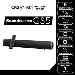 CREATIVE SPEAKER Sound Blaster GS5 ลำโพงเกมมิ่งซาวด์บาร์พร้อมไฟ RGB พลังเสียง SuperWide™ technology