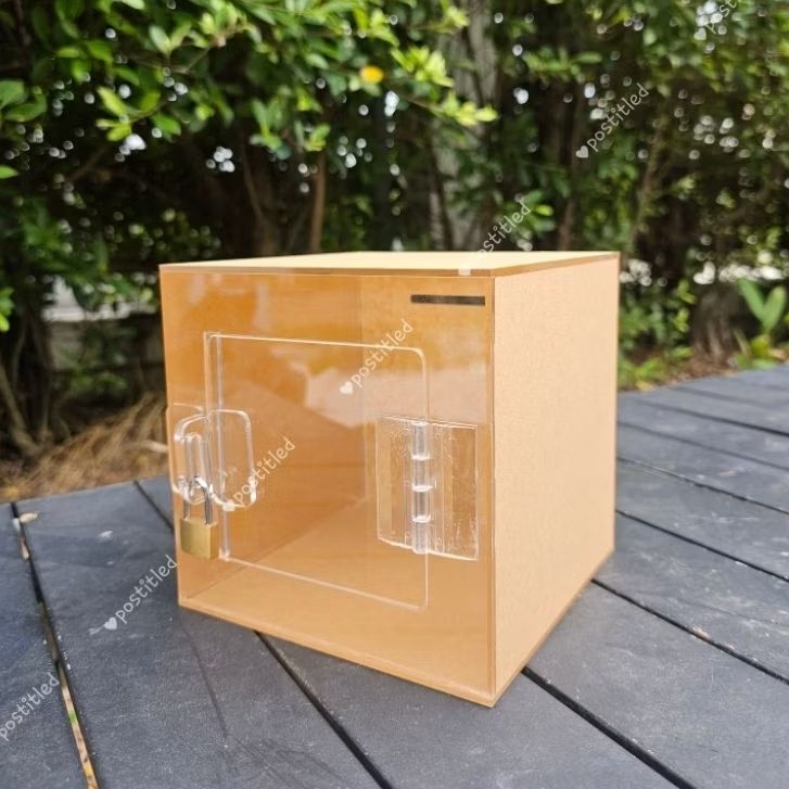 กล่องใส่ทิป tip box กล่องใส่เงิน กล่องรับบริจาค กระปุกออมสิน มีกุญแจล็อค ราคา ถูกที่สุด ดีลบีเคเค แกลเลอรีภาพที่ 4