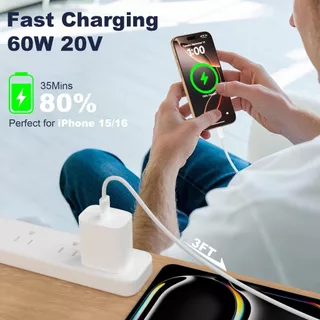 GenesVilla สายชาร์จเร็ว USB-C to C Cable (1M/1.5M/2M) ชาร์จเร็ว PD 60W