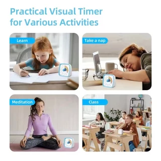 Yunbaoit Visual Timer พร้อม Night Light โรงเรียน Minuteur 60 นาทีจับเวลาถอยหลังสําหรับเด็กและผู้ใหญ่ Pomodoro