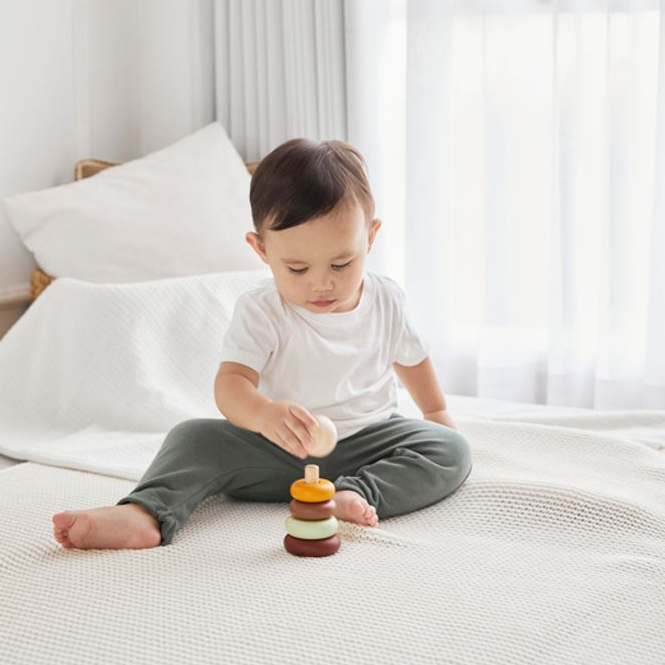 PlanToys ของเล่นไม้ 5286 My First Stacking - Modern Rustic เสริมพัฒนาการ สำหรับเด็กอายุ 12 เดือน ขึ้นไป — صورة 5