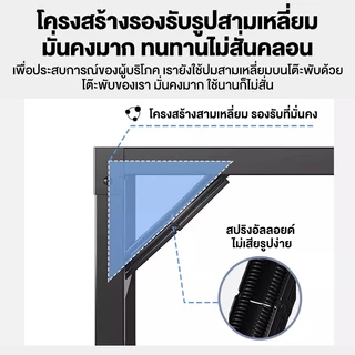ALOVE โต๊ะพับได้ โต๊ะทำงาน โต๊ะคอม 80/100/120/140CM ไม่ต้องติดตั้ง การออกแบบสปริงคู่ พับได้อย่างราบรื่นมากขึ้น