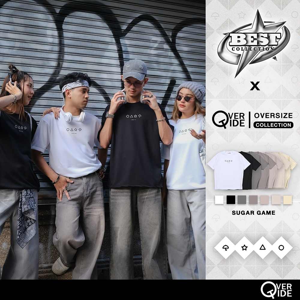 FhunDesign เสื้อยืดโอเวอร์ไซส์ รุ่น Best คอลเลกชั่น SUGAR GAME (ลิขสิทธิ์แท้100%)