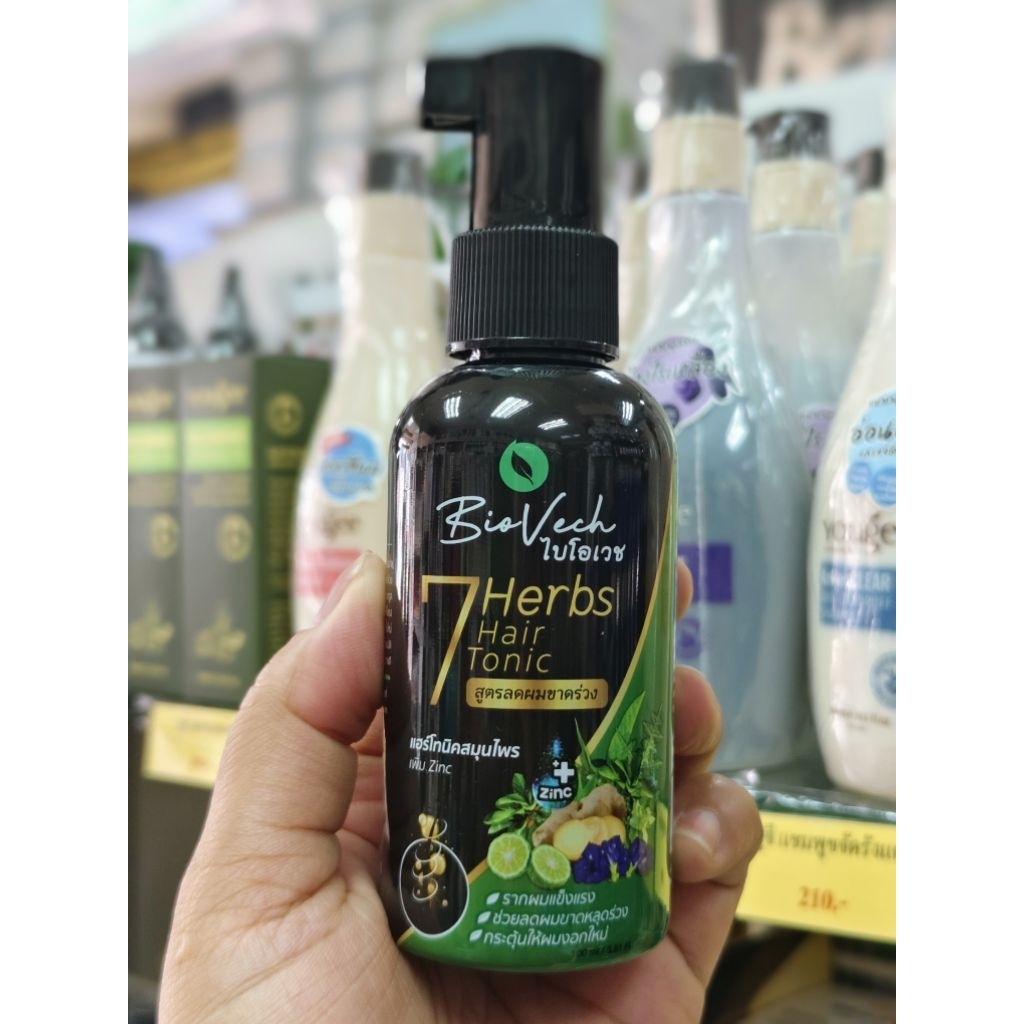 BIOVECH 7 Herbs Hair Tonic ไบโอเวช เซเว่นเฮิร์บ แฮร์โทนิค 100 ml.