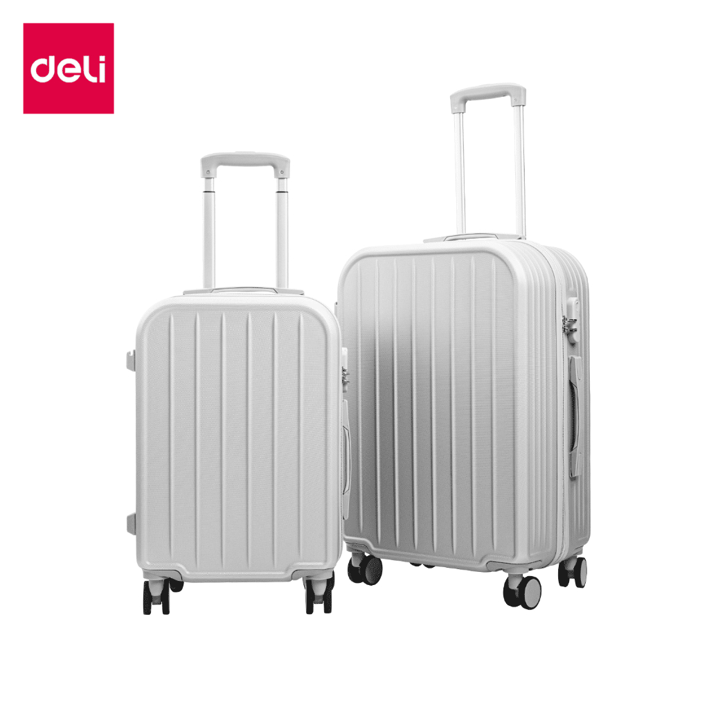 Deli กระเป๋าถือขึ้นเครื่อง ขนาด 20 / 24 นิ้ว กระเป๋าเดินทาง น้ำหนักเบา ทนทาน ความจุขนาดใหญ่ Suitcase