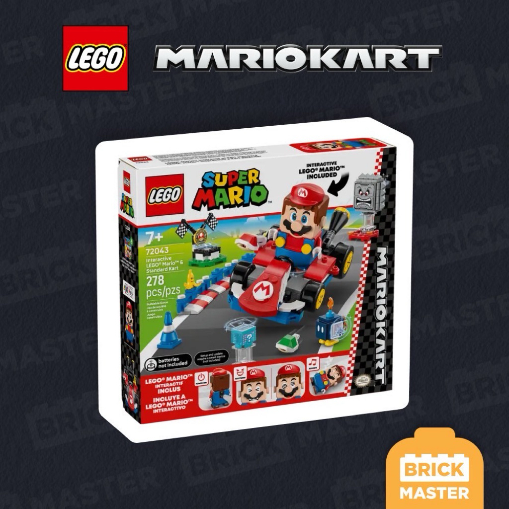LEGO 72043 : Mario Kart™ – Interactive LEGO® Mario™ & Standard Kart (เลโก้แท้ ตัว Starter ได้มาริโอ้