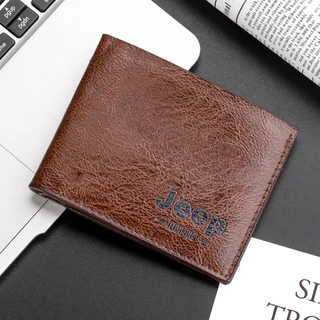 Jeep Buluo กระเป๋าตังผู้ชาย กระเป๋าสตางค์สั้น กระเป๋าใส่เหรียญ ใส่บัตร Men's wallet, PU leather coin purse, card holder