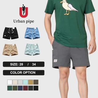 URBAN PIPE กางเกงขาสั้นผู้ชาย สีพื้น สั้นเหนือเข่า ผ้าฝ้าย เคลื่อนไหวสะดวก ขนาด 28-34 รุ่น 52214