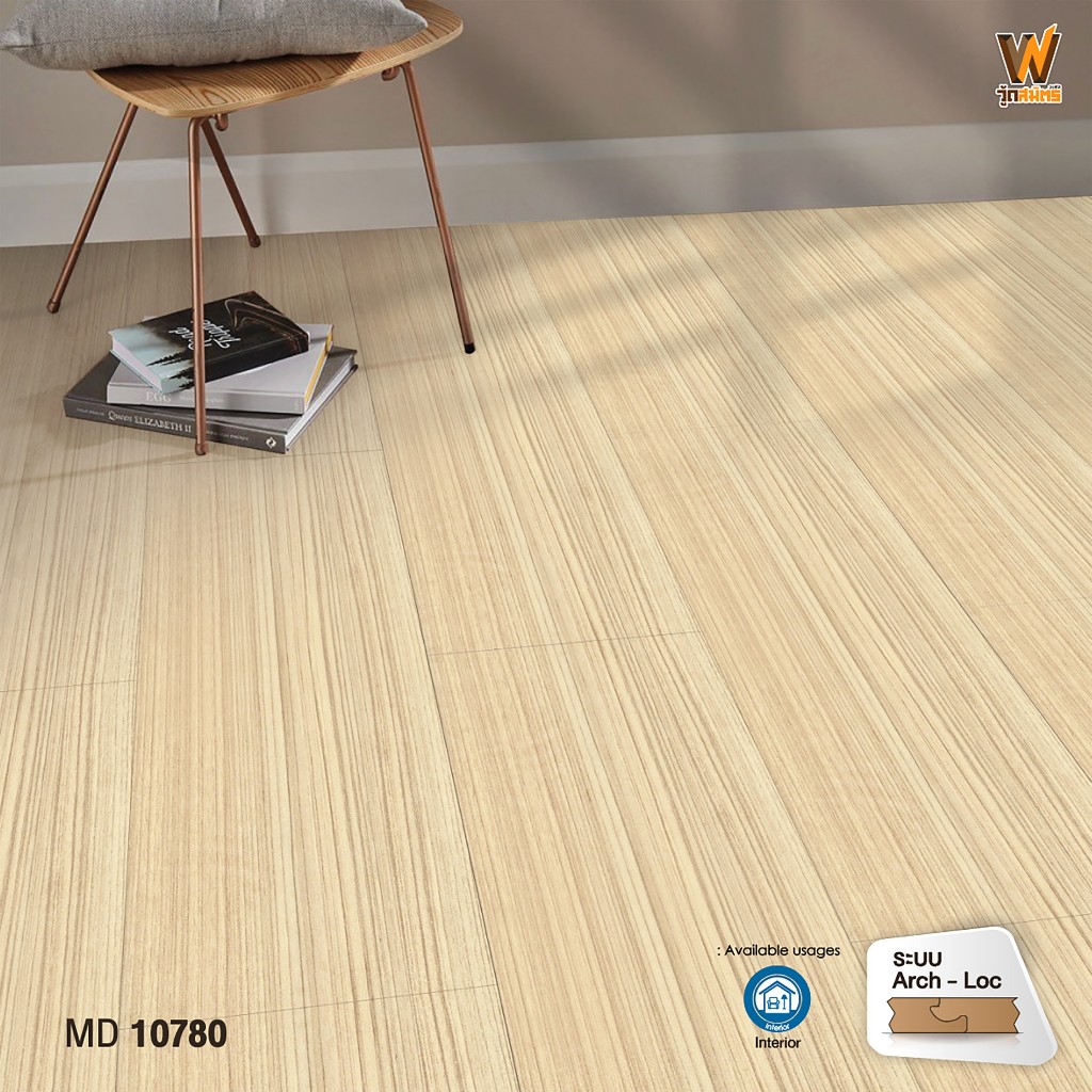 ไม้พื้นลามิเนต รุ่น Standard ไม้พื้นMD10780(8x192x1205)E2V2AC3 WG BO