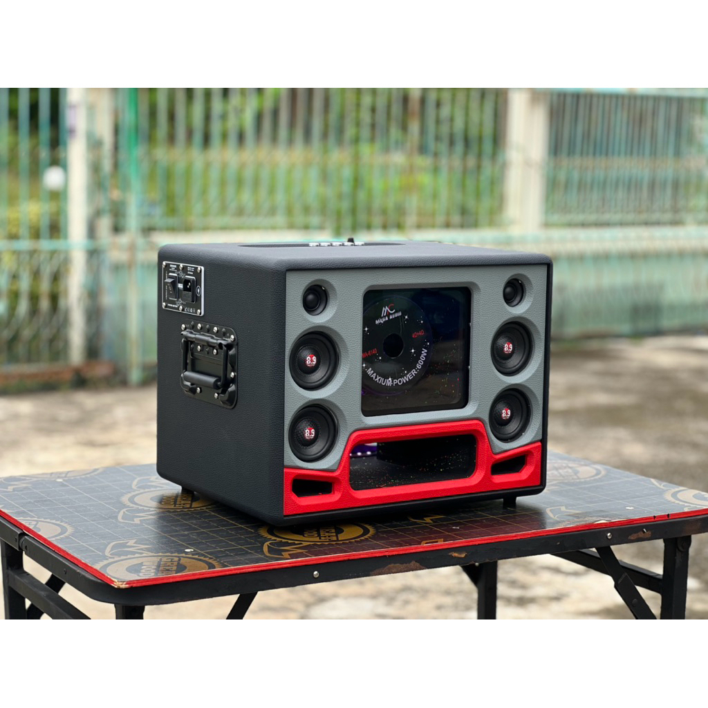 ลำโพงบลูทูธแบนพาส 6.5 นิ้ว โครงหล่อ ว้อยคู่ แม่เหล็ก 2 ชั้น กำลังขับ 400w แบต 29.2v 6a เลือกสีได้ เบ