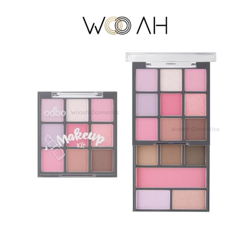 อายแชโดว์ Odbo Makeup Kit New Version (ODS06) ชุดรวมเมคอัพ พาเลทอายแชโดว์ บลัชออน ไฮไลท์และเขียนคิ้ว