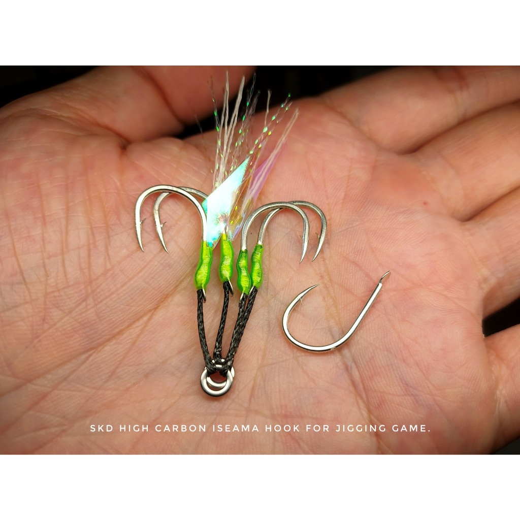 ตัวเบ็ด SKD ISEAMA High Carbon Hook สำหรับการผูกเบ็ดตกปลาแบบ Jigging ราคา ถูกที่สุด ดีลบีเคเค แกลเลอรีภาพที่ 8