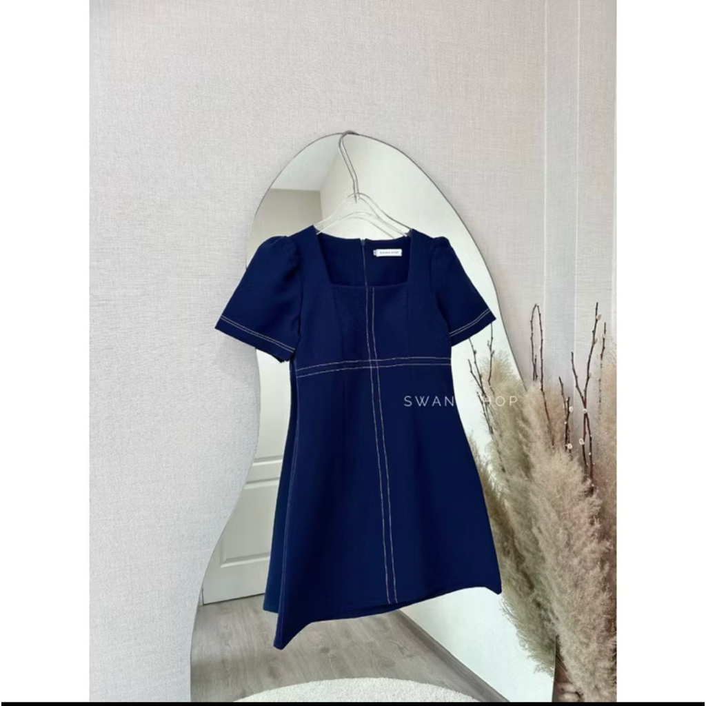 เดรสสีน้ำเงิน แบรนด์swana shop