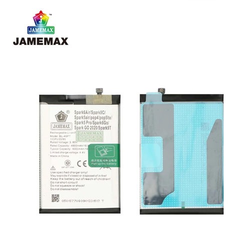 JAMEMAX แบตเตอรี่ Battery  ใช้สำหรับ  tecno Spark 6Air/5Air/5Pro/Spark8C/Spark6Go/Spark Go 2020/Spark9T/pop4/pop5Lte ราคา ถูกที่สุด ดีลบีเคเค แกลเลอรีภาพที่ 7