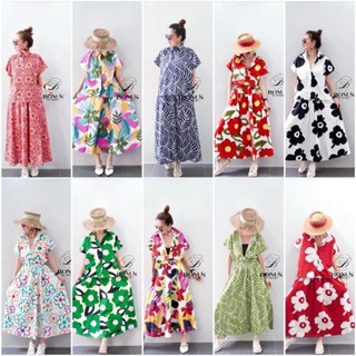 📌ชุดเซ็ตเสื้อคอปกแขนสั้น ผ้าคอตตอลญี่ปุ่น กระดุมหน้า  ขนาดฟร…