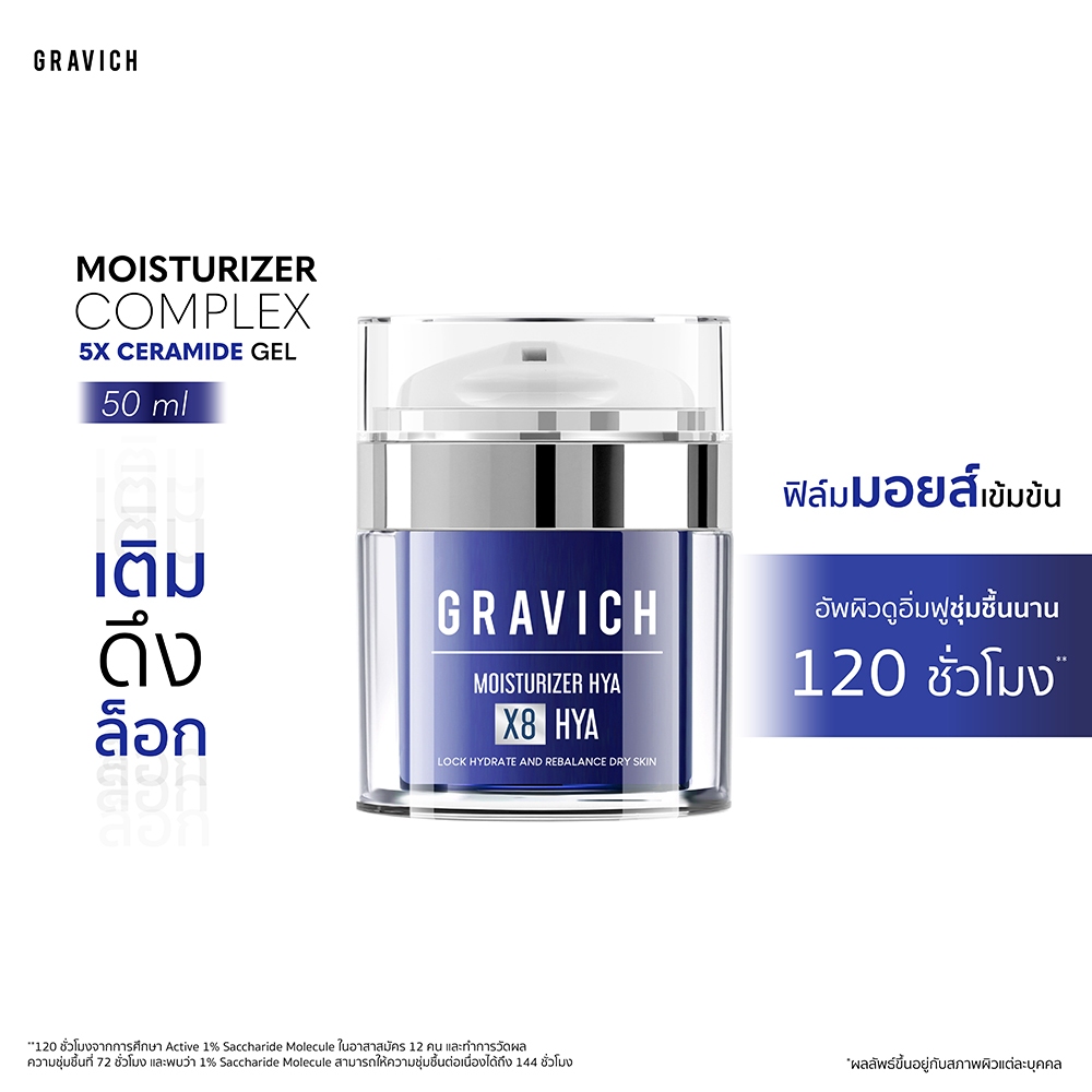 Gravich Moisturizer Complex 5X Ceramide Gel 50ml ฟิล์มมอยส์เข้มข้น เติม-ดึง-ล็อกความชุ่มชื้น