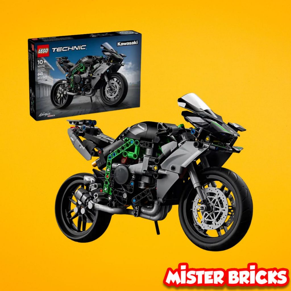 LEGO® Technic™ Kawasaki Ninja H2R มอเตอร์ไซค์จิ๋ว สุดยอดแห่งความเร็ว สเกล 1:8 สำหรับเด็ก 10+