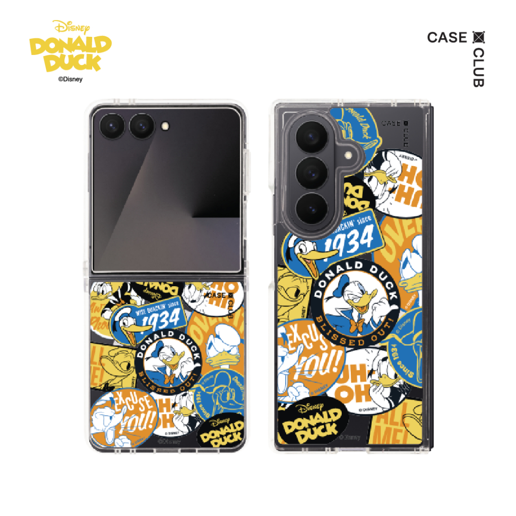 CaseClub เคสซัมซุง เคส Samsung Galaxy Z Flip 7 / Fold 7 ลาย Donald Duck Badge