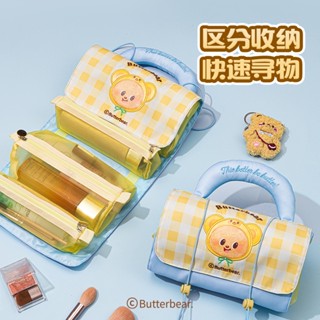 WheexButterbear กระเป๋าผ้า+ไนลอนจัดเก็บ/จัดระเบียบเครื่องสำอ…