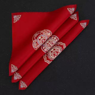 ผ้าเช็ดหน้า ผ้าเช็ดหน้าเจ้าสาว มี 2แบบ ใช้ในพิธีแต่งงานจีน