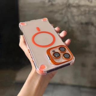 เกราะมุมพร้อมขายึดตั้งได้ Magnetic Case For iPhone 17 ProMax 15 Plus 14 Pro เคสไอโฟน เคสกันกระแทก