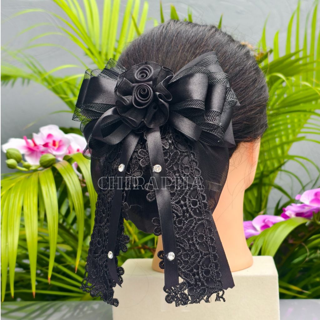 เน็ตติดผมขนาดใหญ่ ผ้าแก้ว เน็ตติดผมข้าราชการ พยาบาล พนักงาน เน็ตคลุมผม - รูปที่ 6