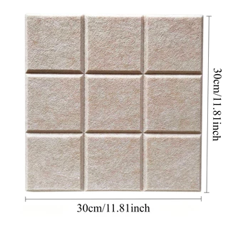 แผ่นเก็บเสียงห้อง30x30x0.9cmโฟมซับเสียง แผงซีลประตูแผ่นฉนวนกันเสียงรบกวนมีกาวในตัว3Dของตกแต่งผนัง