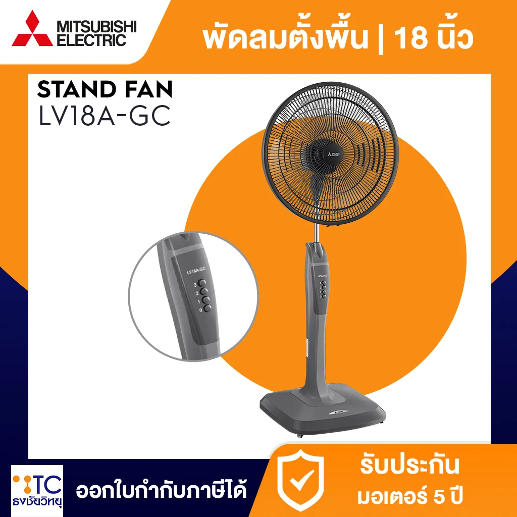 พัดลมตั้งพื้น Mitsubishi Electric รุ่น LV18A-GC
