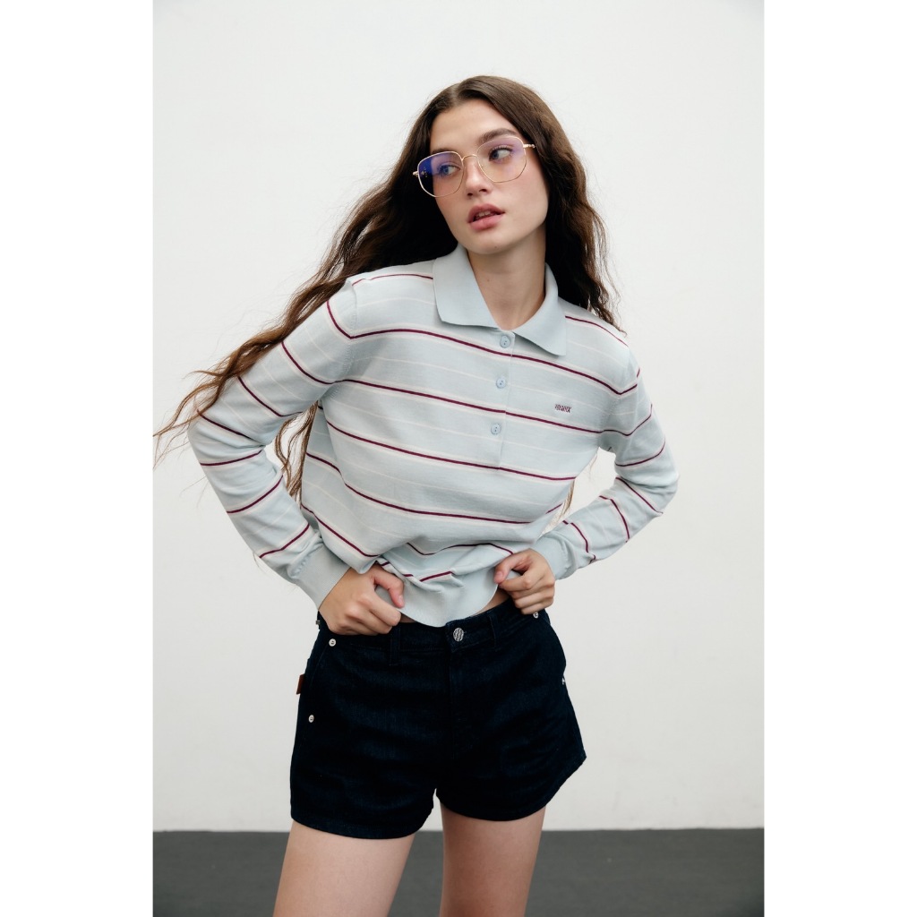 BONNIE Stripe Polo Knit (5 Colors)