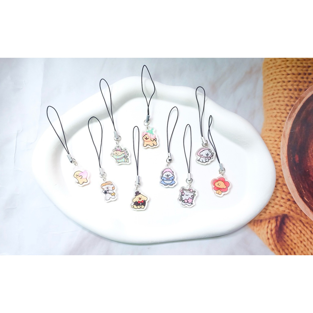 สายคล้องโทรศัพท์มือถือ ลายหมามอลทีส Maltese ไซส์S แบบ1ชิ้น สายคล้องโทรศัพท์มือถืออะคริลิค (สินค้าพร้อมส่ง)
