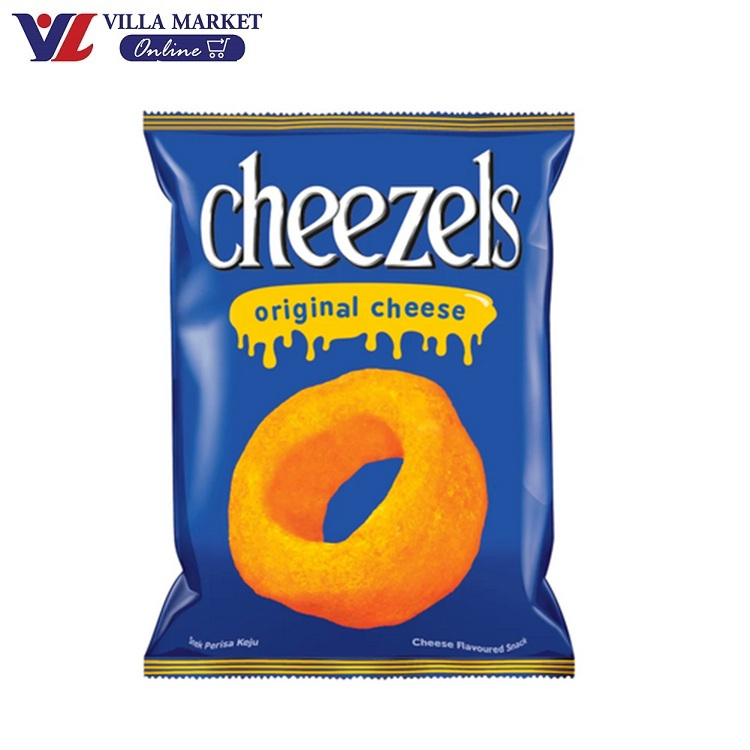 ชีเซลส์ ขนมวงแหวนรสชาติชีสที่เข้มข้น Cheezels Cheezy Cheese Snacks 60g