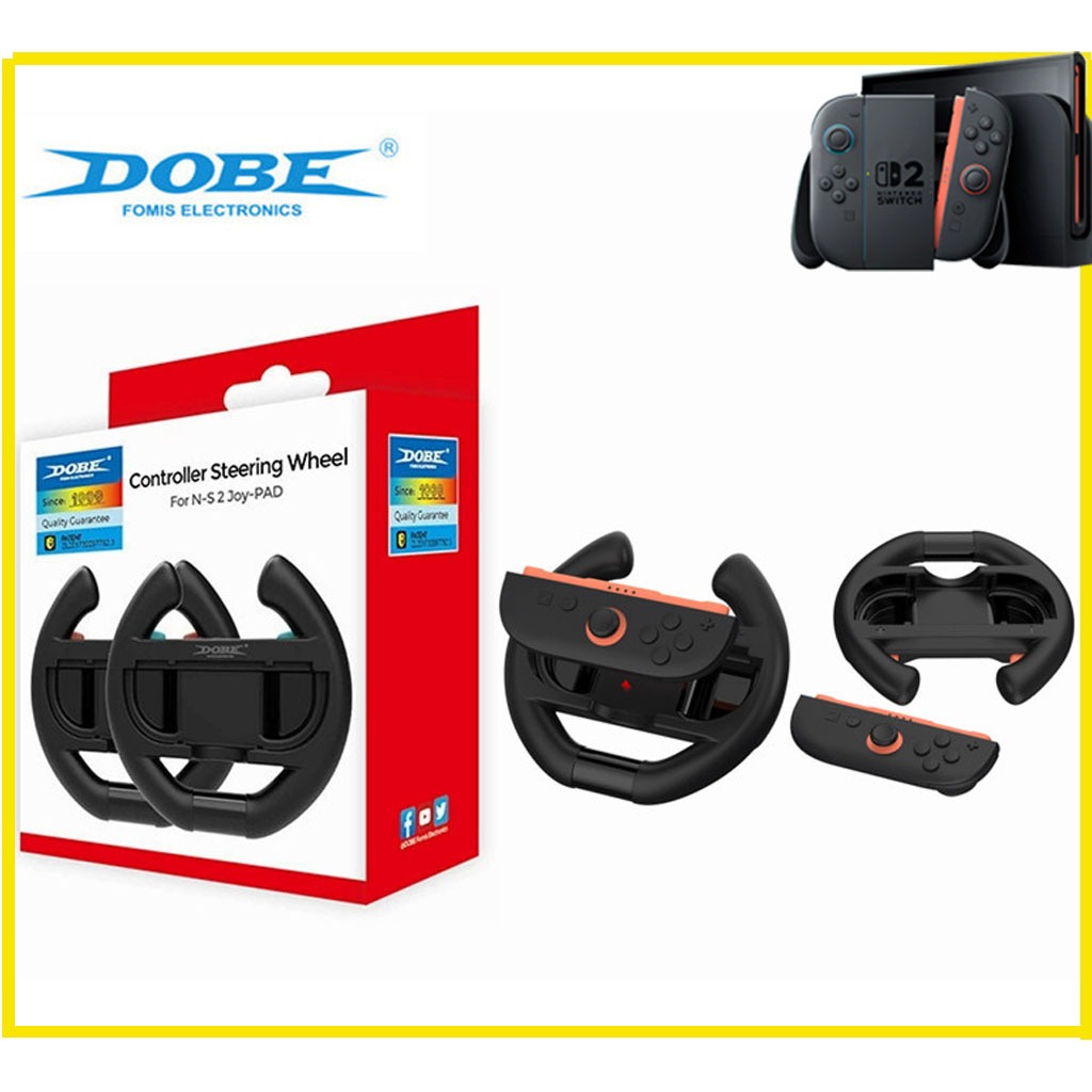 Nintendo Switch 2  มาลัยเรซซิ่ง DOBE พวงมาลัย Switch2  แบบมี Grip NS2 joy-con ซ้ายและขวา ออกแบบมาเป็นพิเศษสำหรับเกมแข่งร