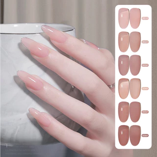 Nawoelite สีทาเล็บเจล สีเจลไซรัป เซตสีเจล สีเจลโทนเนื้อ 6 สีในเซต สีใสเจลทาเล็บแบบต้องใช้ไฟ LED/UV ซีรุปสไตล์เกาหลี