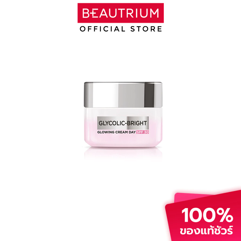 L'ORÉAL PARIS Glycolic-Bright Glowing Cream Day SPF30 ผลิตภัณฑ์บำรุงผิวหน้า 15ml