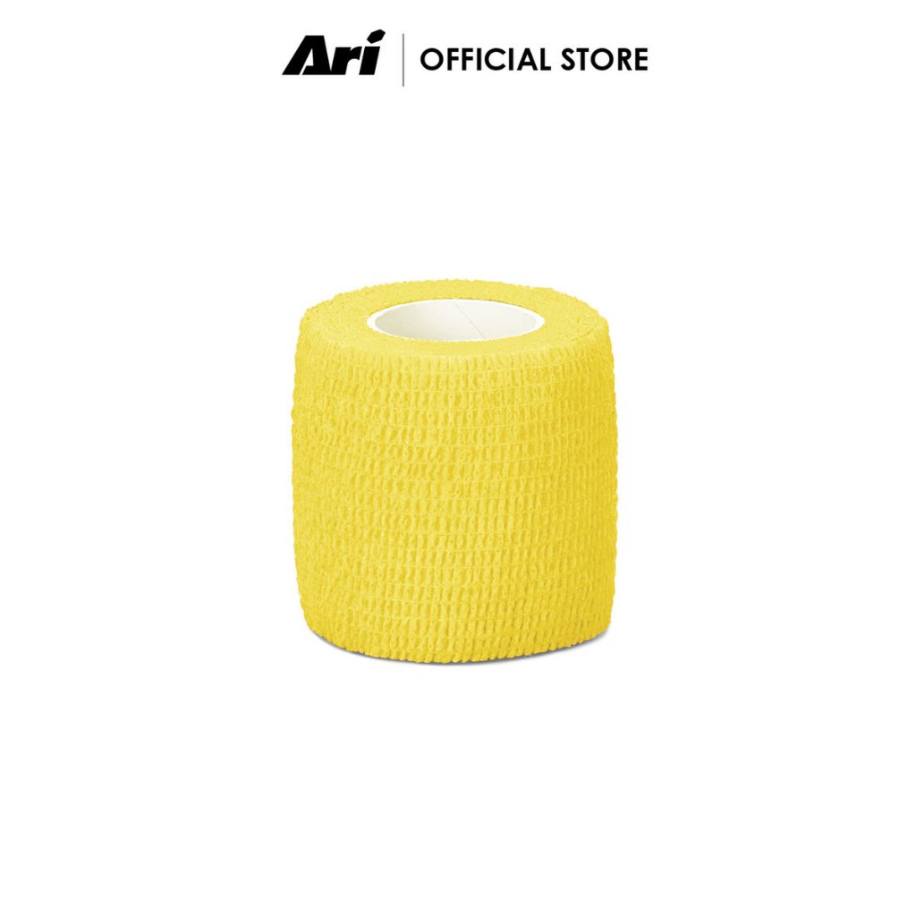 ARI COHESIVE SPORTS TAPE - YELLOW (AHW1240-20) เทปผ้าล็อค อาริ 2 นิ้ว สีเหลือง
