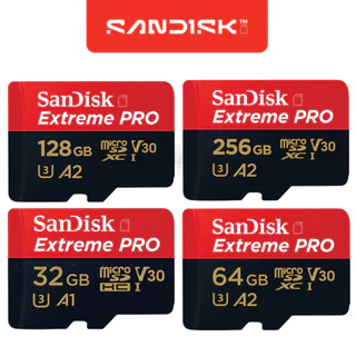 SanDisk Extreme Pro Micro SD Card 5K SDXC 32GB 64GB 128GB 200/90MB/s (SDSQXCD) เมมโมรี่ Gopro Drone