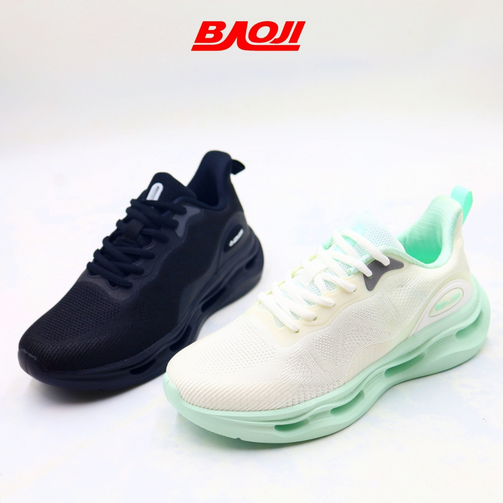 Baoji Training บาโอจิ รองเท้าผ้าใบเทรนนิ่งผู้หญิง เบานุ่ม ใส่สบาย รุ่น BJW1145(สีดำ , สีขาวเขียว/ไซส