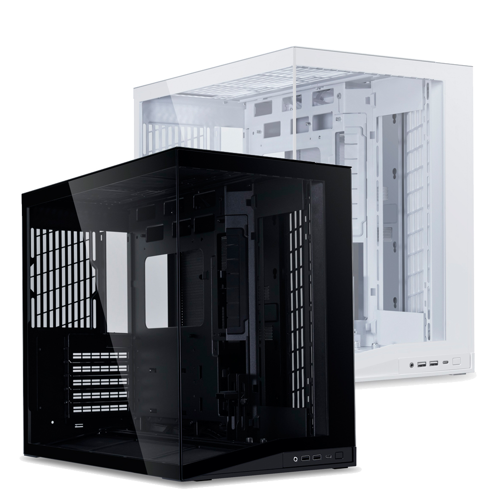 Lian Li O11 Dynamic Mini V2 Tower Case with Tempered Glass (Black/White)