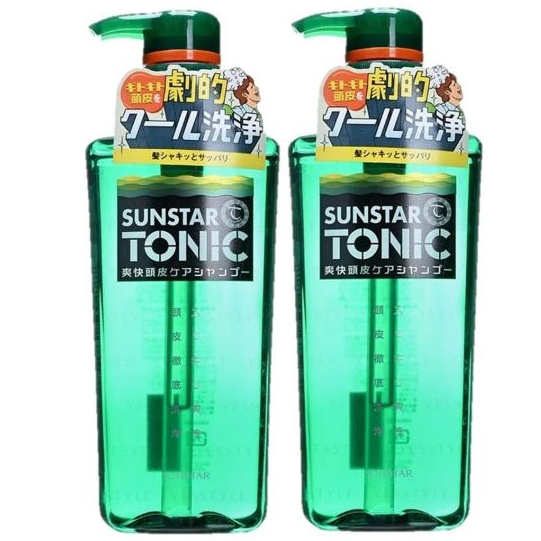Sunstar Tonic Super Refreshing Scalp Care Shampoo460ml.(แพคคู่) ซันสตาร์ โทนิค แชมพูทำความสะอาดเส้นผ