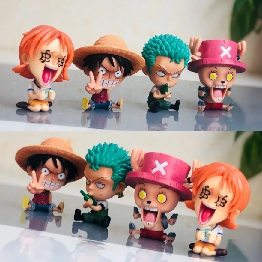 💥พร้อมส่ง💥 Luffy ตุ๊กตาฟิกเกอร์ Zoro Sanji โมเดลฟิกเกอร์ อะนิเมะตุ๊กตา ขนาดเล็ก 8-10 ซม. ของเล่นสําหรับเด็ก - รูปที่ 2
