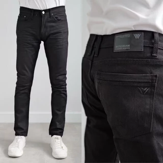 WINSMAN กางเกงยีนส์ขายาวทรงSlim-fit ผ้ายีนส์ยืดSpandex2% ผ้านิ่ม ใส่สบาย ยับหน้า เป้าซิปล็อกทองเหลือง