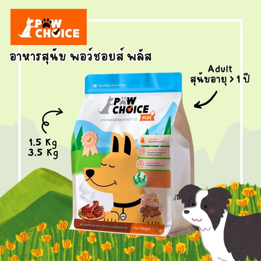 อาหารสุนัข พอว์ชอยส์ พลัส PawChoice Plus