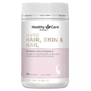 Healthy Care Super Hair Skin & Nails 100 Capsules เสริมสร้างสุขภาพผม ผิว และเล็บให้แข็งแรง (หมดอายุ 12/2026)