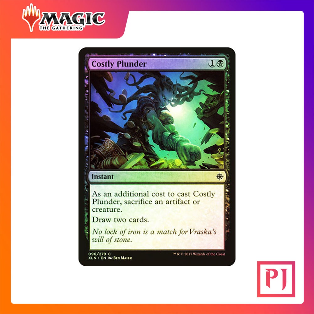 [MTG] Costly Plunder [XLN] [BLACK] [COMMON] [FOIL] [ENG] (การ์ดเมจิค / Magic the Gathering)