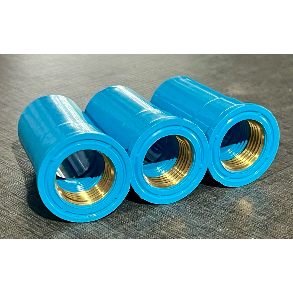 (แพ็ค10,15ตัว) 1/2” ข้อต่อเกลียวใน ทองเหลือง 1/2“ (4หุน)